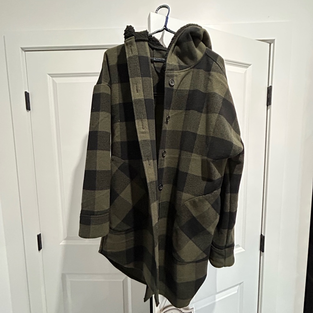 RD Style dark green plaid Shacket